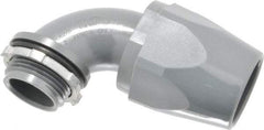 Thomas & Betts - 1" Trade, Thermoplastic Threaded Angled Liquidtight Conduit Connector - Insulated - USA Tool & Supply