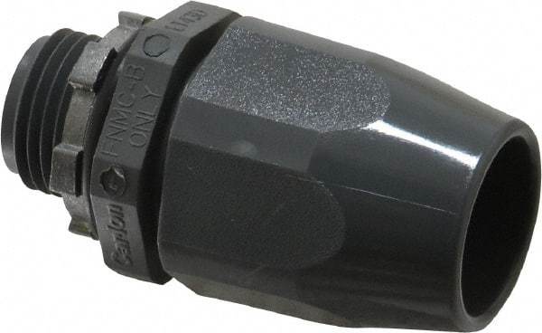 Thomas & Betts - 1/2" Trade, Thermoplastic Threaded Straight Liquidtight Conduit Connector - Insulated - USA Tool & Supply