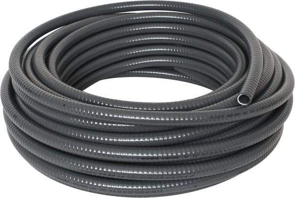 Thomas & Betts - 1/2" Trade Size, 100' Long, Flexible Liquidtight Conduit - PVC, 0.627" ID, Gray - USA Tool & Supply