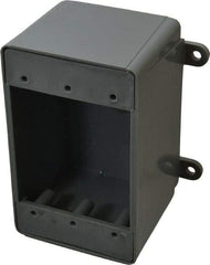 Thomas & Betts - 1 Gang, (0) Knockouts, PVC Rectangle Switch Box - 4-5/8" Overall Height x 3-7/8" Overall Width x 2-3/4" Overall Depth, Weather Resistant - USA Tool & Supply
