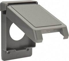 Thomas & Betts - Electrical Outlet Box Polycarbonate Single Receptacle Cover - USA Tool & Supply