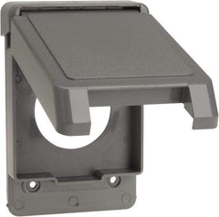 Thomas & Betts - Electrical Outlet Box Polycarbonate Single Receptacle Cover - USA Tool & Supply