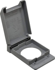 Thomas & Betts - Electrical Outlet Box Polycarbonate Single Receptacle Cover - USA Tool & Supply