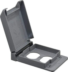 Thomas & Betts - Electrical Outlet Box Polycarbonate Duplex Receptacle Cover - USA Tool & Supply