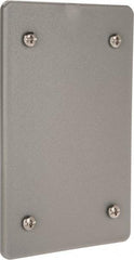 Thomas & Betts - Electrical Outlet Box Polycarbonate Blank Cover - Includes Gasket & Screw - USA Tool & Supply
