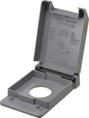 Thomas & Betts - Electrical Outlet Box Polycarbonate Single Receptacle Cover - USA Tool & Supply