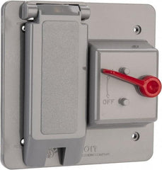 Thomas & Betts - Electrical Outlet Box Polycarbonate Combination Toggle with GFI Cover - USA Tool & Supply