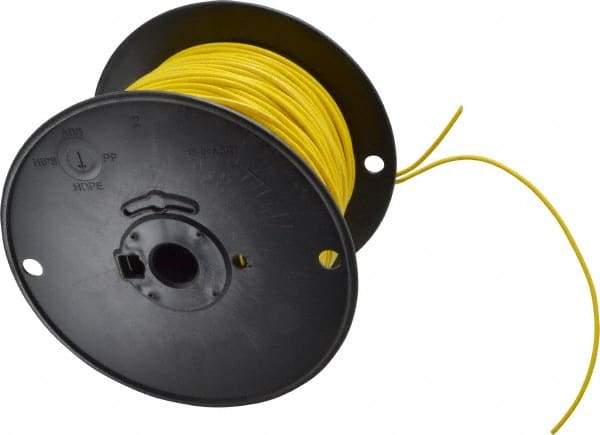 Southwire - 18 AWG, 16 Strand, Yellow Machine Tool Wire - PVC, Acid, Moisture and Oil Resistant, 500 Ft. Long - USA Tool & Supply