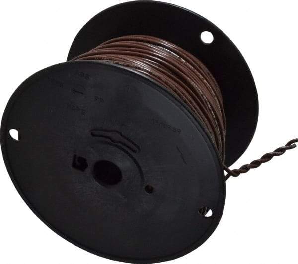 Southwire - 18 AWG, 16 Strand, Brown Machine Tool Wire - PVC, Acid, Moisture and Oil Resistant, 500 Ft. Long - USA Tool & Supply