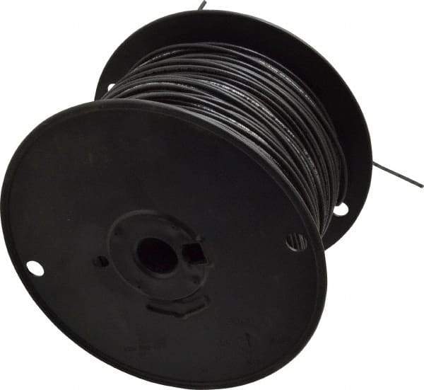 Southwire - 18 AWG, 16 Strand, Black Machine Tool Wire - PVC, Acid, Moisture and Oil Resistant, 500 Ft. Long - USA Tool & Supply