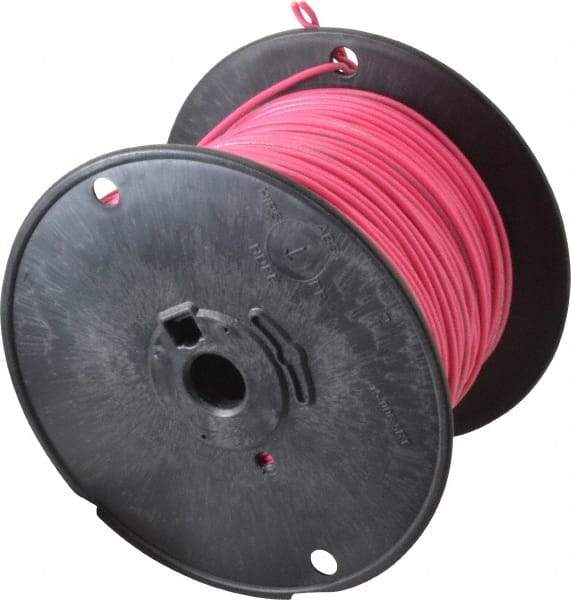 Southwire - 18 AWG, 16 Strand, Pink Machine Tool Wire - PVC, Acid, Moisture and Oil Resistant, 500 Ft. Long - USA Tool & Supply