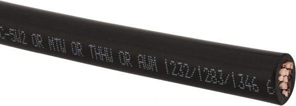 Southwire - 4 AWG, 19 Strand, Black Machine Tool Wire - PVC, Acid, Moisture and Oil Resistant, 500 Ft. Long - USA Tool & Supply