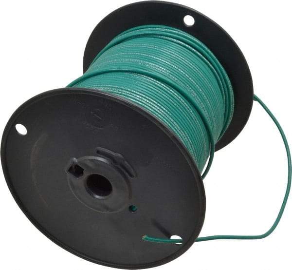 Southwire - 14 AWG, 41 Strand, Green Machine Tool Wire - PVC, Acid, Moisture and Oil Resistant, 500 Ft. Long - USA Tool & Supply