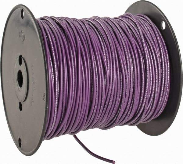 Southwire - 14 AWG, 41 Strand, Purple Machine Tool Wire - PVC, Acid, Moisture and Oil Resistant, 500 Ft. Long - USA Tool & Supply