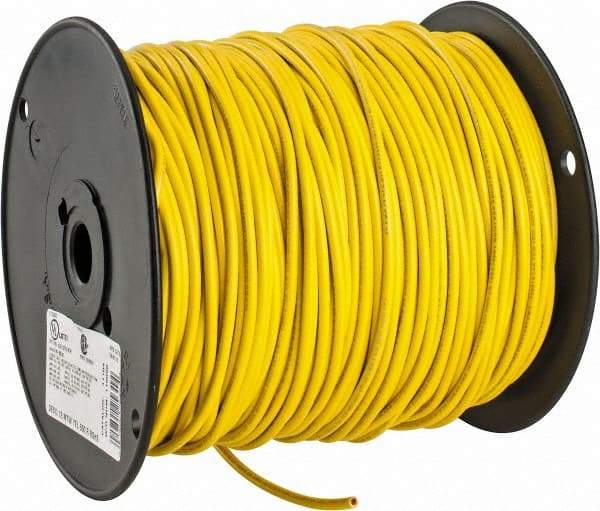 Southwire - 12 AWG, 65 Strand, Yellow Machine Tool Wire - PVC, Acid, Moisture and Oil Resistant, 500 Ft. Long - USA Tool & Supply
