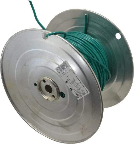 Southwire - 10 AWG, 105 Strand, Green Machine Tool Wire - PVC, Acid, Moisture and Oil Resistant, 500 Ft. Long - USA Tool & Supply