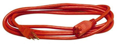 Southwire - 100', 14/3 Gauge/Conductors, Orange Indoor & Outdoor Extension Cord - 1 Receptacle, 13 Amps, 125 VAC, UL SJTOW, NEMA 5-15P, 5-15R - USA Tool & Supply
