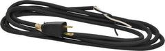 Southwire - 9', 16/2 Gauge/Conductors, Black Outdoor Replacement Cord - 1 Receptacle, 13 Amps, 125 VAC, UL SJEOOW, NEMA 1-15P - USA Tool & Supply