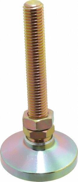 Gibraltar - 5/8-11 Bolt Thread, Studded Pivotal Stud Mount Leveling Pad & Mount - 6,000 Max Lb Capacity, 2-1/2" Base Diam - USA Tool & Supply