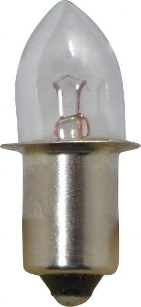 Value Collection - 1.19 Watt, 2.38 Volt, Incandescent Miniature & Specialty B3-1/2 Lamp - Single Contact Miniature Flanged Base, 1 to 1.999 Equivalent Range, Warm (1,000 to 3,000), Dimmable, 1-1/4" OAL - USA Tool & Supply