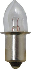 Value Collection - 1.19 Watt, 2.38 Volt, Incandescent Miniature & Specialty B3-1/2 Lamp - Single Contact Miniature Flanged Base, 1 to 1.999 Equivalent Range, Warm (1,000 to 3,000), Dimmable, 1-1/4" OAL - USA Tool & Supply