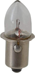 Value Collection - 1.11 Watt, 3.7 Volt, Incandescent Miniature & Specialty B3-1/2 Lamp - Single Contact Miniature Flanged Base, 1 to 1.999 Equivalent Range, Warm (1,000 to 3,000), Dimmable, 1-1/4" OAL - USA Tool & Supply