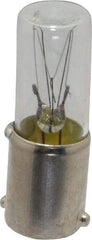 Value Collection - 120 Volt, Incandescent Miniature & Specialty T2-1/2 Lamp - Miniature Bayonet Base - USA Tool & Supply