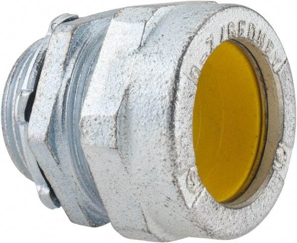 O-Z/Gedney - 1 to 1.2" Cable Capacity, Liquidtight, Straight Strain Relief Cord Grip - 1 NPT Thread, 1-3/8" Long, Iron - USA Tool & Supply