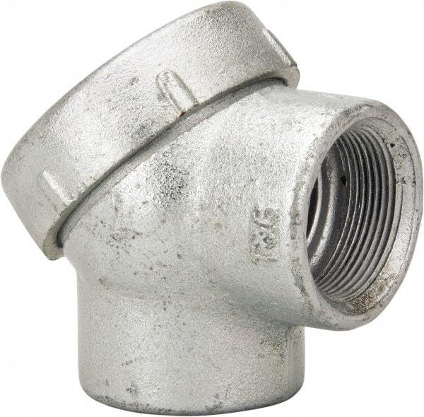 Thomas & Betts - 1-1/2" Trade, Iron Threaded Angled Rigid/Intermediate (IMC) Conduit Elbow - Noninsulated - USA Tool & Supply