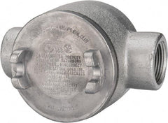 Thomas & Betts - (2) 1" Knockouts, Iron Round GUAC - 3-1/2" Overall Width x 2.31" Overall Depth - USA Tool & Supply