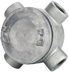 Thomas & Betts - (4) 1" Knockouts, Iron Round GUAX - 3-1/2" Overall Width x 2.31" Overall Depth - USA Tool & Supply