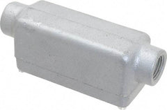 O-Z/Gedney - C Body, 1/2" Trade, Rigid Malleable Iron Conduit Body - Rectangle, 3.69" OAL, Hazardous Locations - USA Tool & Supply