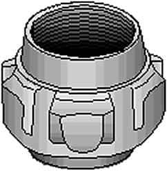 Thomas & Betts - 2-1/2" Trade, Steel Threaded Straight Rigid/Intermediate (IMC) Conduit Female Union - Noninsulated - USA Tool & Supply