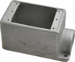 Thomas & Betts - 1 Gang, (1) 1" Knockout, Iron Rectangle Device Box - 2-3/4" Overall Width - USA Tool & Supply