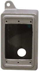 O-Z/Gedney - 1 Gang, 1/2" Knockouts, Iron Rectangle Device Box - Aluminum Enamel, Zinc Electroplated - USA Tool & Supply