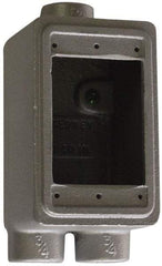 O-Z/Gedney - 1 Gang, 1/2" Knockouts, Iron Rectangle Outlet Box - Weather Resistant - USA Tool & Supply