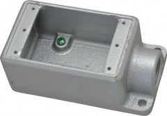 Thomas & Betts - 1 Gang, (1) 3/4" Knockout, Iron Rectangle Device Box - 2-3/4" Overall Width x 2" Overall Depth - USA Tool & Supply
