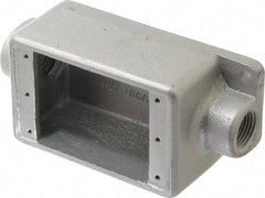 Thomas & Betts - 1 Gang, (2) 1/2" Knockouts, Iron Rectangle Device Box - 5.38" Overall Height x 2-3/4" Overall Width x 2" Overall Depth - USA Tool & Supply