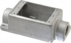 Thomas & Betts - 1 Gang, (2) 3/4" Knockouts, Iron Rectangle Device Box - 5.38" Overall Height x 2-3/4" Overall Width x 2" Overall Depth - USA Tool & Supply