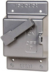 Thomas & Betts - Electrical Outlet Box Aluminum Switch Cover - Includes Gasket & Screw - USA Tool & Supply