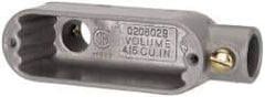 Hubbell Killark - Form Set Screw, LB Body, 1/2" Trade, EMT Aluminum Conduit Body - Oval, 4-17/32" OAL, 4 cc Capacity - USA Tool & Supply