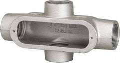 Hubbell Killark - Form 35, X Body, 1-1/2" Trade, IMC, Rigid Malleable Iron Conduit Body - Oval, 9-3/16" OAL, 36 cc Capacity, Hazardous & Wet Locations - USA Tool & Supply