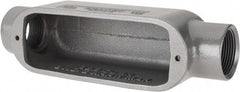 Hubbell Killark - Form 35, C Body, 1-1/4" Trade, IMC, Rigid Malleable Iron Conduit Body - Oval, 9-1/8" OAL, 32 cc Capacity, Hazardous & Wet Locations - USA Tool & Supply