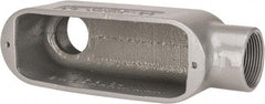 Hubbell Killark - Form 35, LB Body, 1-1/4" Trade, IMC, Rigid Malleable Iron Conduit Body - Oval, 7-1/2" OAL, 28.8 cc Capacity, Hazardous & Wet Locations - USA Tool & Supply