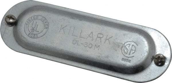 Hubbell Killark - 1" Trade, Steel Conduit Body Cover Plate - Use with Form 35 Conduit Bodies, Form 85 Conduit Bodies - USA Tool & Supply