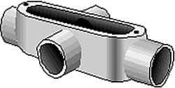 Hubbell Killark - Form 35, X Body, 2" Trade, IMC, Rigid Malleable Iron Conduit Body - Oval, 11-5/8" OAL, 70 cc Capacity, Hazardous & Wet Locations - USA Tool & Supply