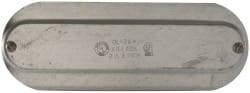 Hubbell Killark - 2-1/2" & 3" Trade, Steel Conduit Body Cover Plate - Use with Form 35 Conduit Bodies, Form 85 Conduit Bodies - USA Tool & Supply