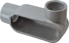 Hubbell Killark - Form 7, LR Body, 1-1/2" Trade, IMC, Rigid Iron Conduit Body - Oval, 7-1/4" OAL, 26 cc Capacity, Gray, Hazardous & Wet Locations - USA Tool & Supply