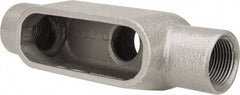 Hubbell Killark - Form 7, TB Body, 1" Trade, IMC, Rigid Iron Conduit Body - Oval, 7-5/8" OAL, 15-1/2 cc Capacity, Gray, Hazardous & Wet Locations - USA Tool & Supply