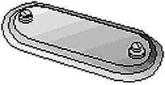 Hubbell Killark - 3-1/2" & 4" Trade, Aluminum Conduit Body Cover Plate - Use with Form 7 Conduit Bodies - USA Tool & Supply